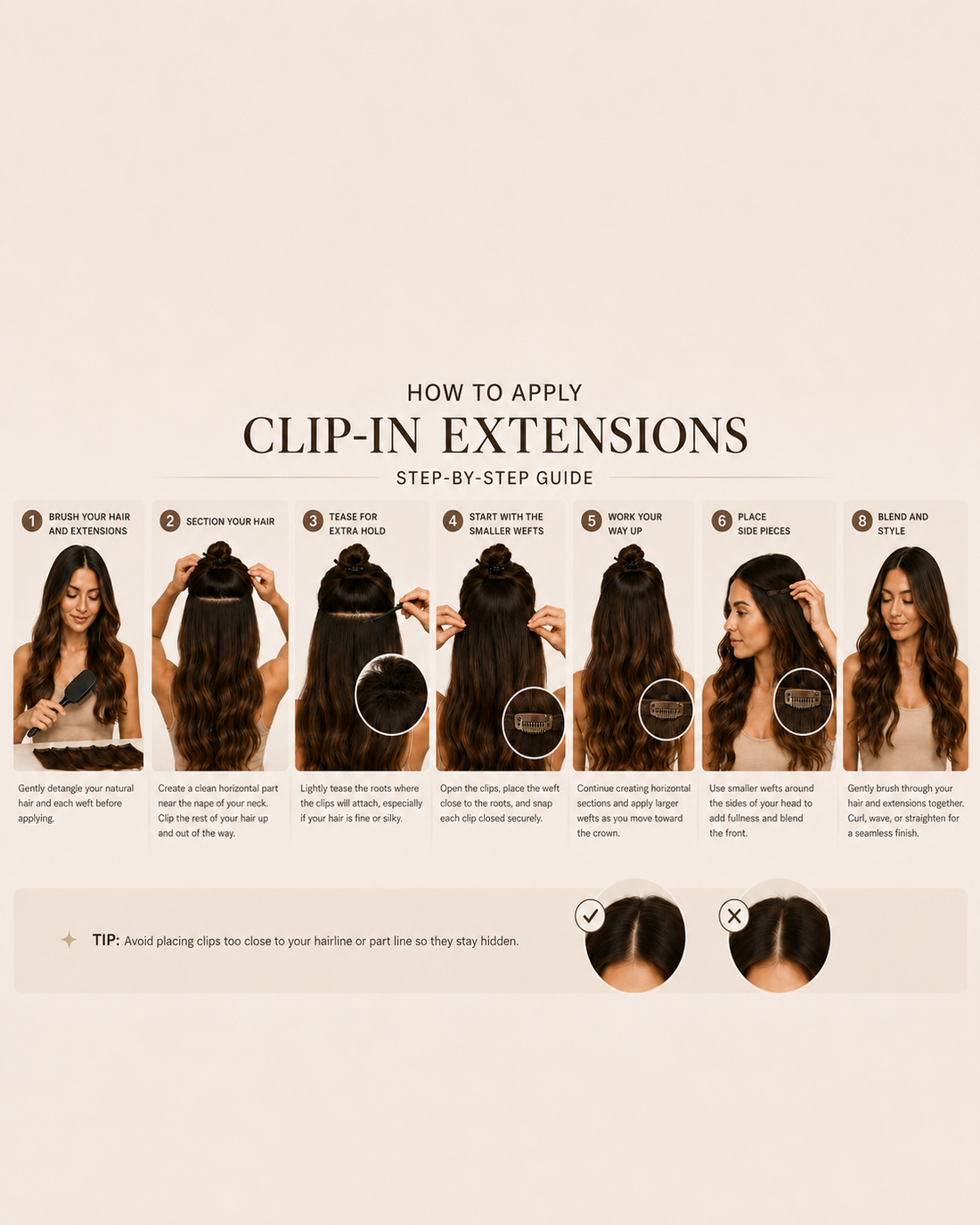 How to Apply Clip-In Hair Extensions (Step-by-Step Guide)